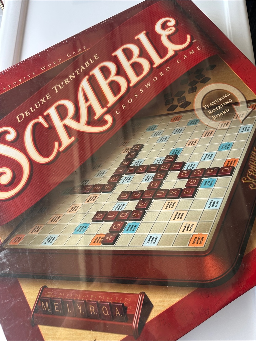 Vintage Scrabble Deluxe Turntable Crossword Game SEALED HASBRO new 2001 htf rare